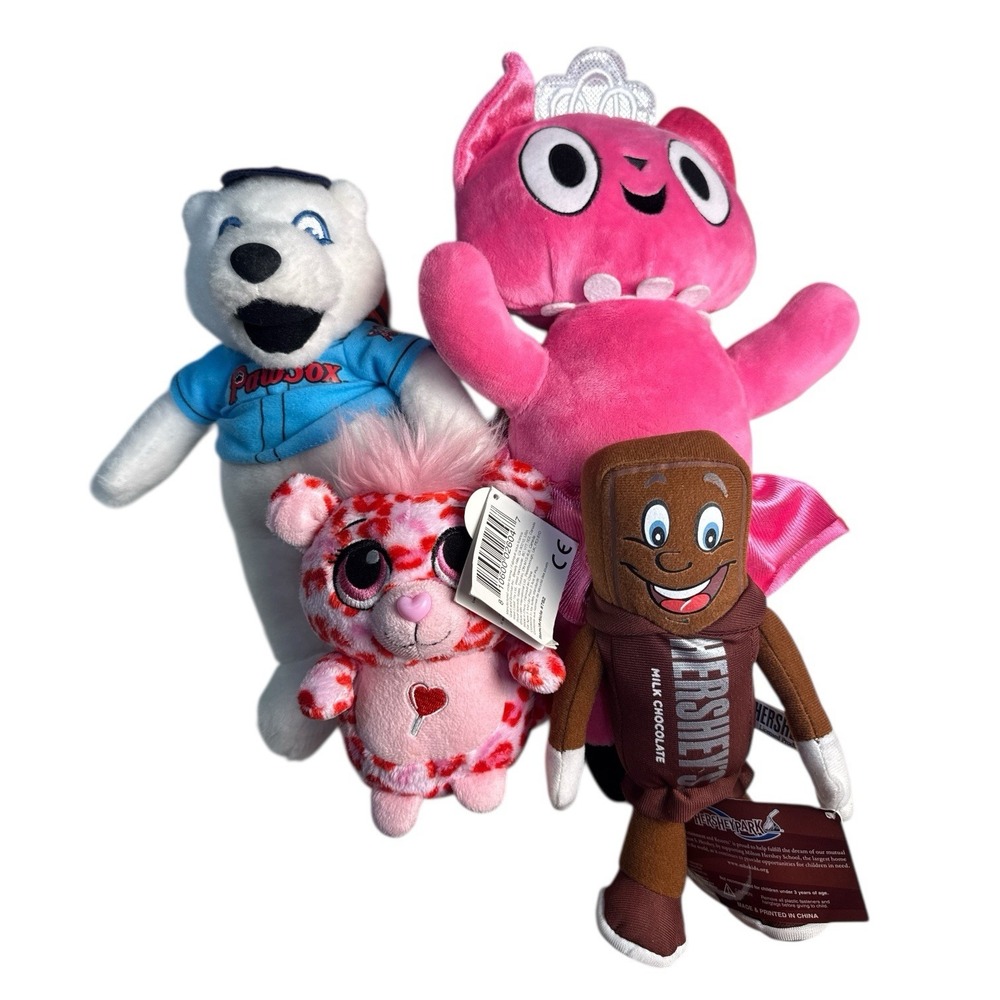 Collectible Plush Bundle-Russ Berry Hershey's Kohl's Care Ballet Cat Pawsox